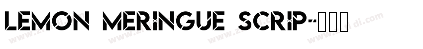 Lemon Meringue Scrip字体转换